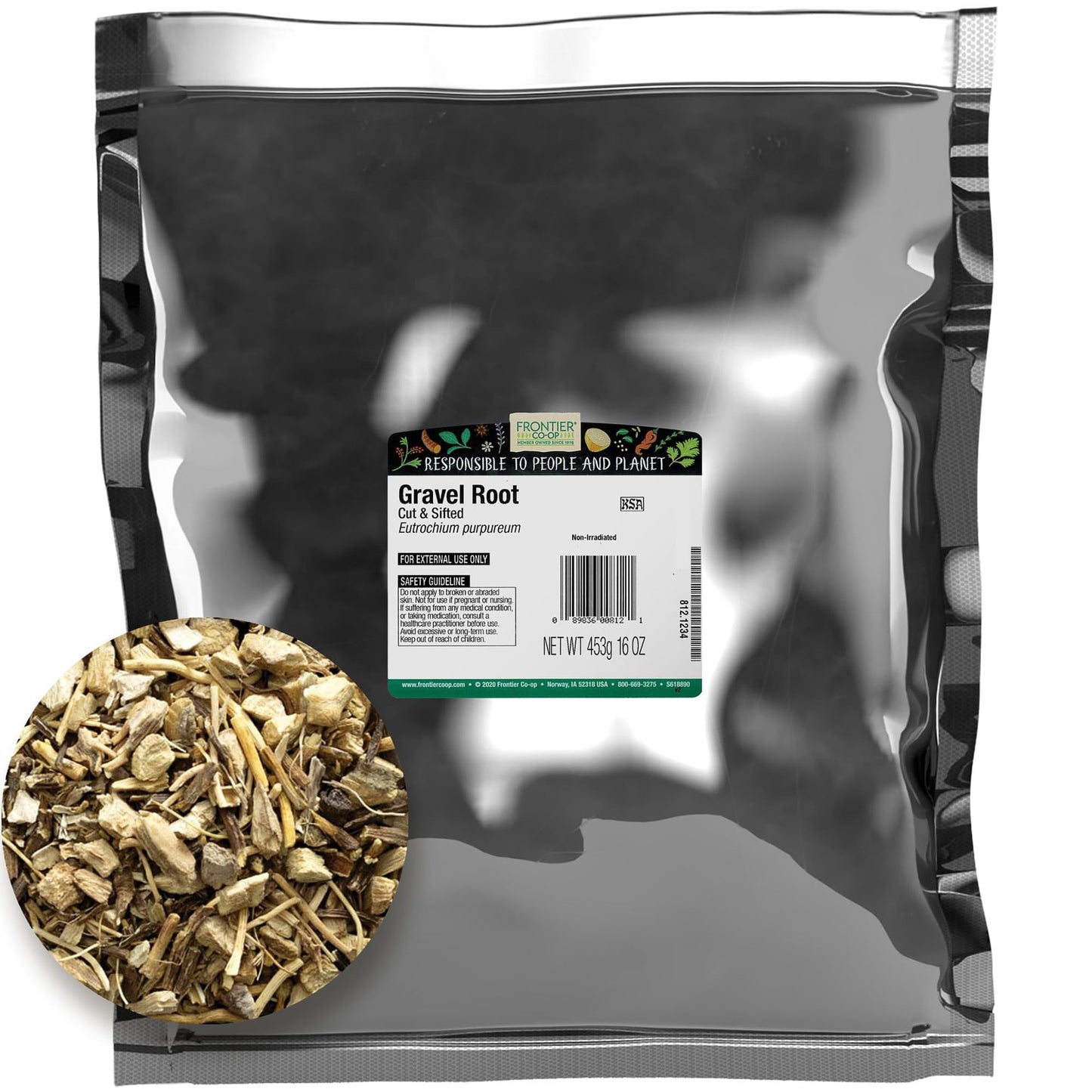 Frontier Co-op Gravel Root 1lb – Cut & Sifted, Wildcrafted (Eutrochium purpureum)
