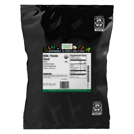 Frontier Co-op Organic Whole Milk Thistle Seed 1lb