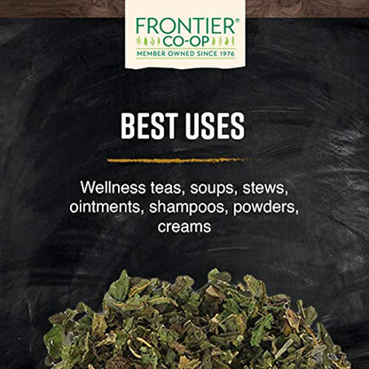 Frontier Co-op Organic Nettle Leaf, Cut & Sifted for Nettle Tea — Kosher, 16 oz (Pack of 2)