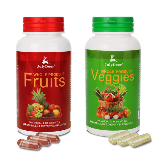 Fruit & Veggies Supplement – 2 Bottles (180 Vegetarian Capsules) | Balance of Natural