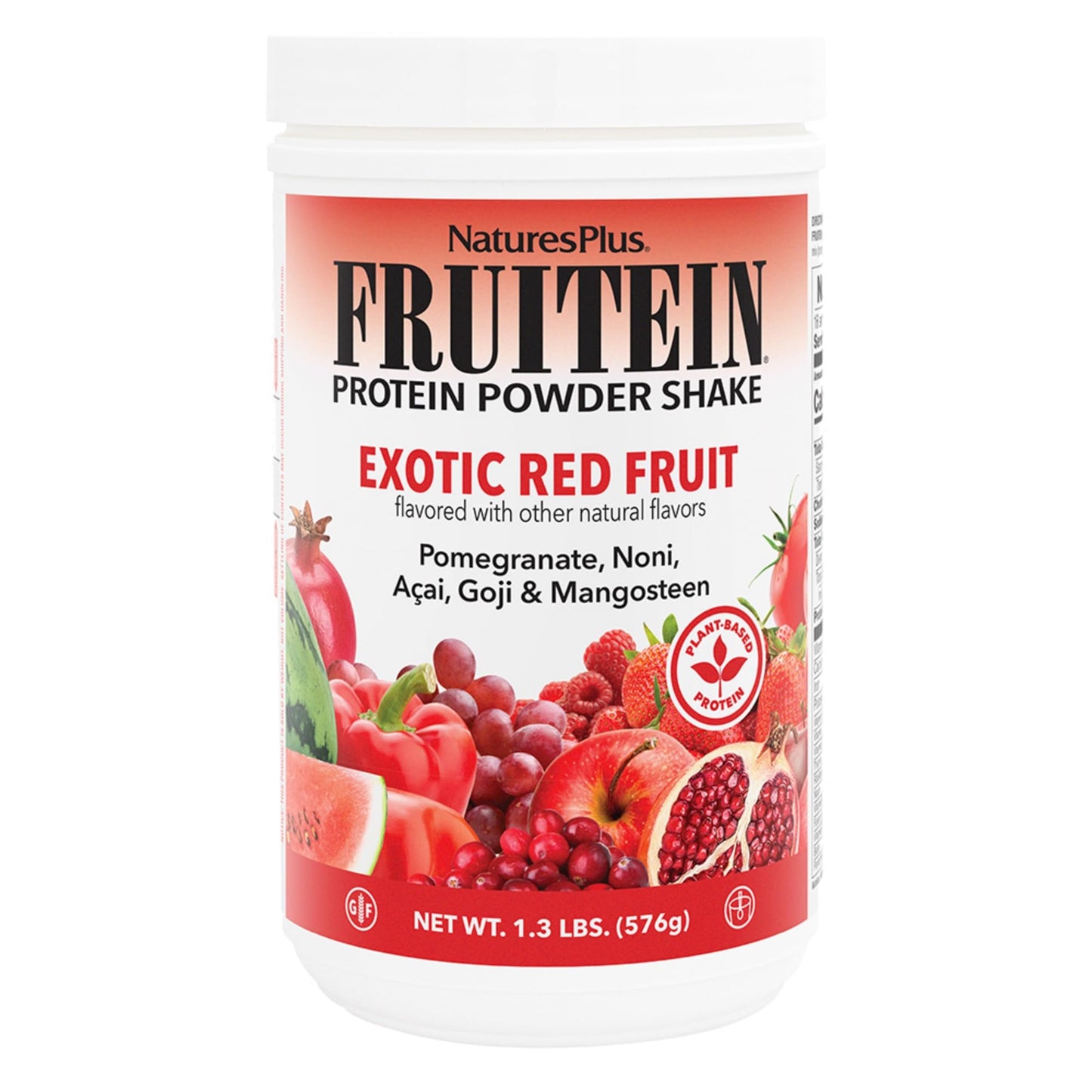 FRUITEIN Exotic Red Fruit Shake – 13 g Plant-Based Protein per Serving