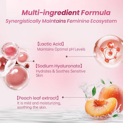 fu yan jie Peach Leaf Feminine Wash — pH-Balanced, Hydrating & Gentle Hygiene (220ml)