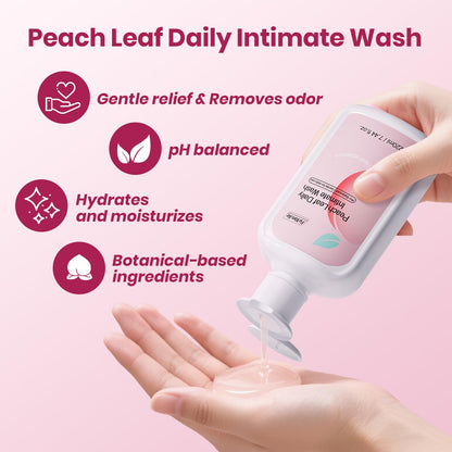 fu yan jie Peach Leaf Feminine Wash — pH-Balanced, Hydrating & Gentle Hygiene (220ml)