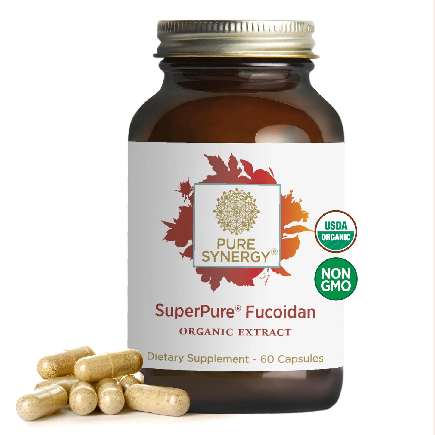PURE SYNERGY SuperPure Fucoidan Extract | Organic Brown Seaweed | Immune Support, Digestion & Healthy Aging (60 Capsules)