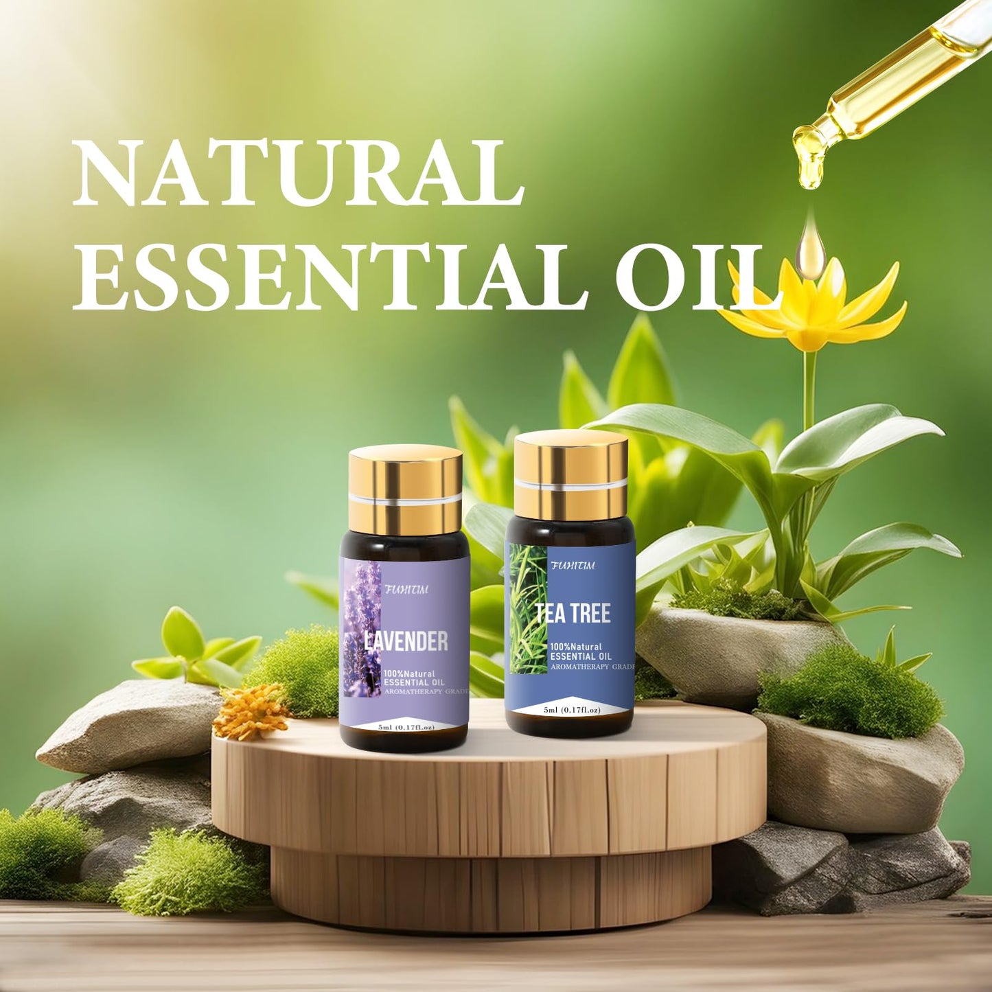 FUHITIM Essential Oil Set – 42x5ml Premium Gift for Diffuser, Candles & Soaps