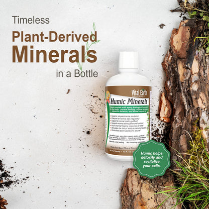 Vital Earth Minerals Humic Minerals 2-Pack – Fulvic Acid & 70+ Trace Minerals