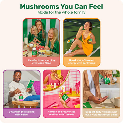 Fungies Multi Mushroom Gummies – 7 Mushrooms, Vegan & Gluten-Free