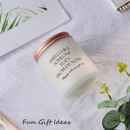Retirement Gifts for Women & Men | Lavender Scent Candle - Funny 2025 Gift Idea