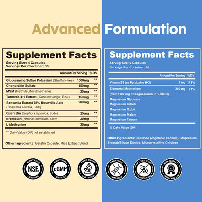 FUNRICH Glucosamine Chondroitin MSM & Magnesium Complex – 240 Capsules