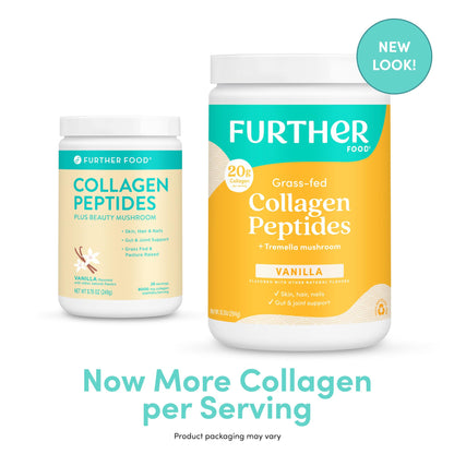 Further Food Vanilla Collagen Peptides Powder - Grass-Fed, Sugar-Free, 10.37 oz