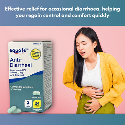 Loperamide 2 mg Anti-Diarrheal Caplets (24 Count) | Fusion Shop Store