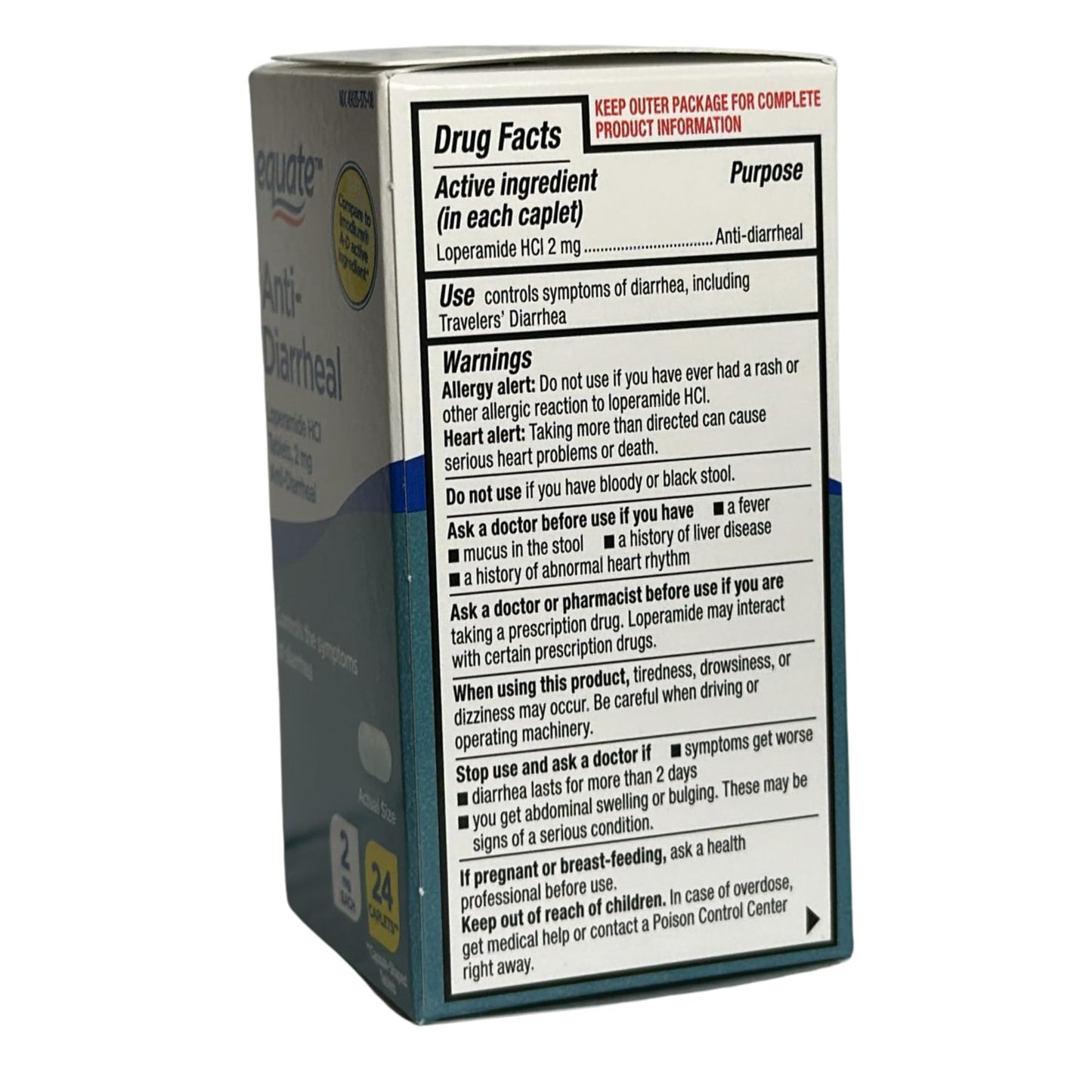 Loperamide 2 mg Anti-Diarrheal Caplets (24 Count) | Fusion Shop Store
