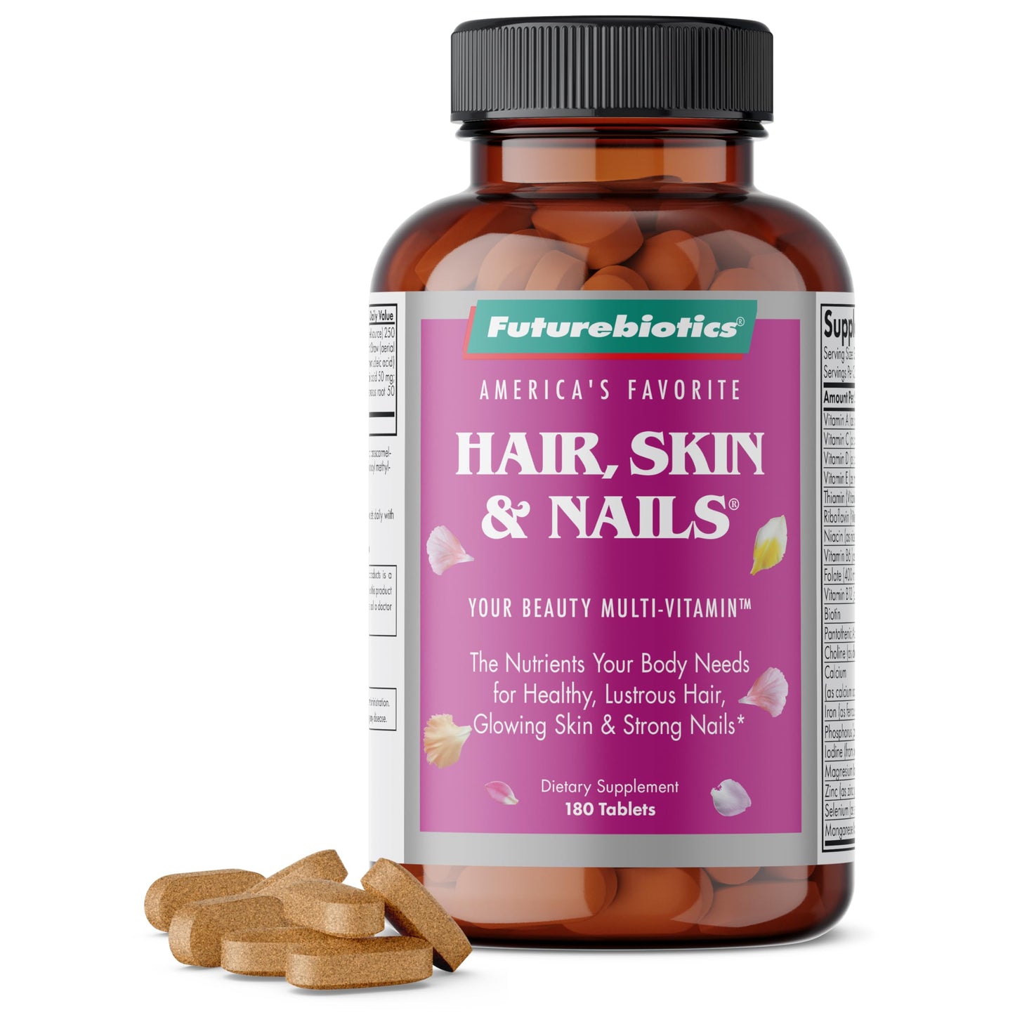Futurebiotics Hair, Skin & Nails Beauty Multivitamin with Biotin – 180 Tablets