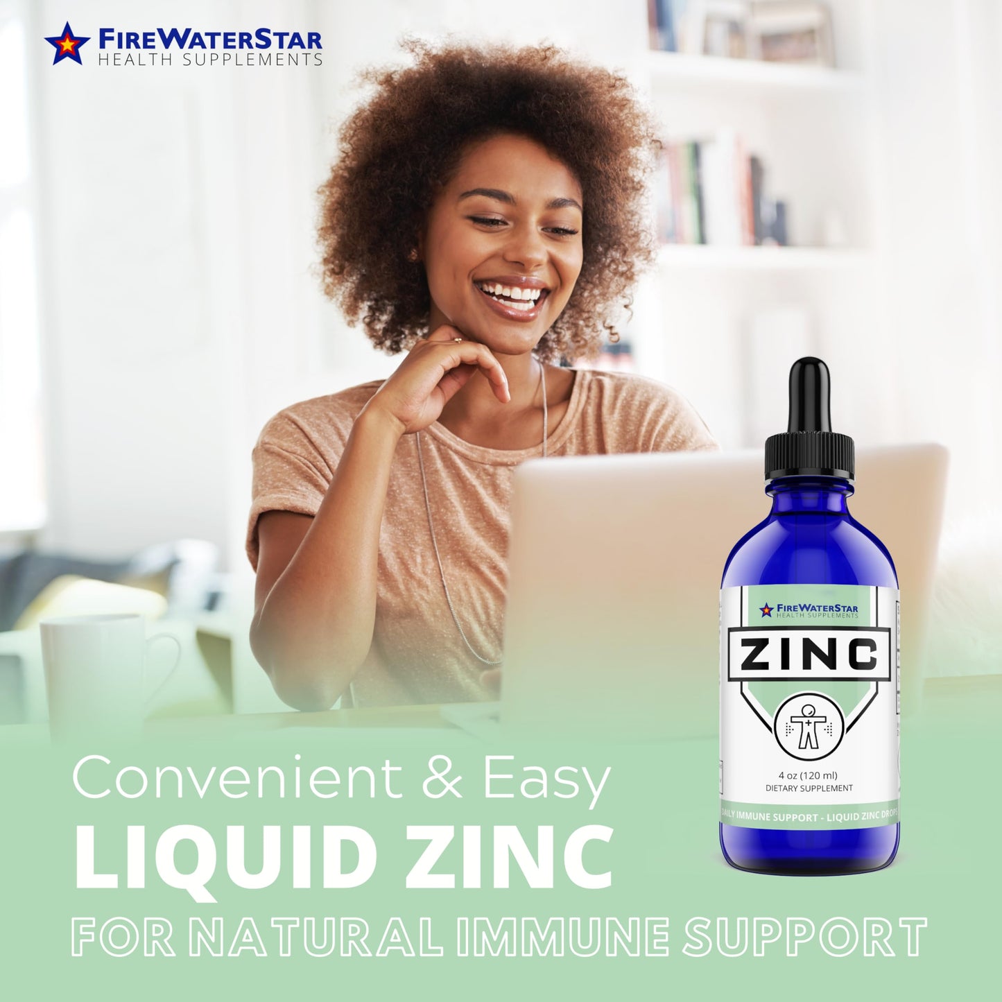 FWS Liquid Zinc Supplement - Organic Vegan Drops for Immune Support