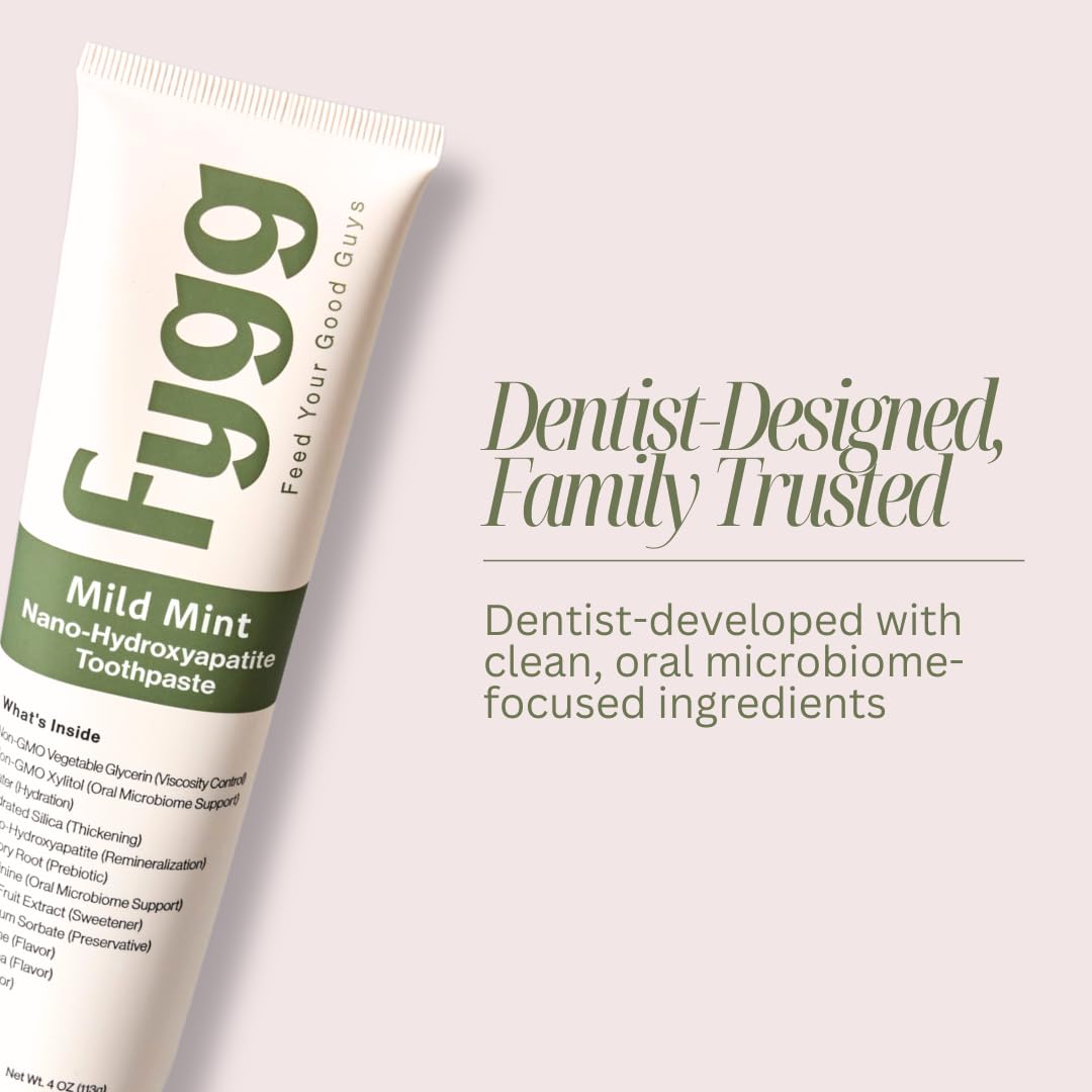 Fygg Fluoride-Free Nano-Hydroxyapatite Toothpaste – Mild Mint (4oz) | Dentist-Recommended