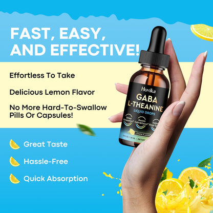 GABA L-Theanine Drops – Sleep, Calm Mood & Focus (Lemon, 2 oz)