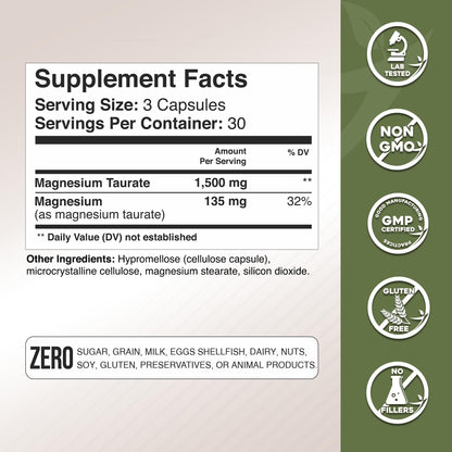 Gade Nutrition Pure Magnesium Taurate – Calm, Sleep & Heart Health | Made in USA
