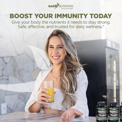 Quercetin with Bromelain, Vitamin C & D3 + Zinc – Immune Support Capsules | Made in USA