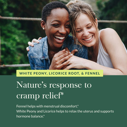 Gaia Herbs Cramp Relief – Hormone Balance & Period Cramp Relief | 60 Vegan Capsules