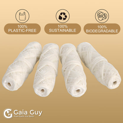 Gaia Guy Silk Dental Floss Refill – 4 x 33yds, 100% Biodegradable Silk