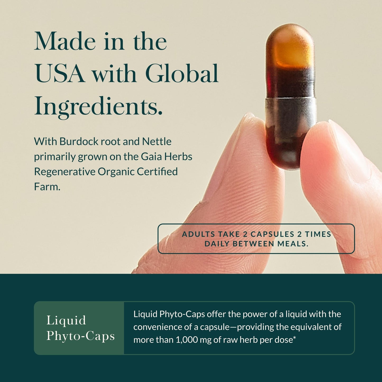 Gaia Herbs Hair, Skin & Nail Support – 60 Vegan Liquid Phyto-Capsules