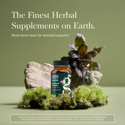 Gaia Herbs Adrenal Health Jumpstart | Adaptogenic Blend for Energy & Stress Support | 60 Vegan Liquid Phyto-Capsules