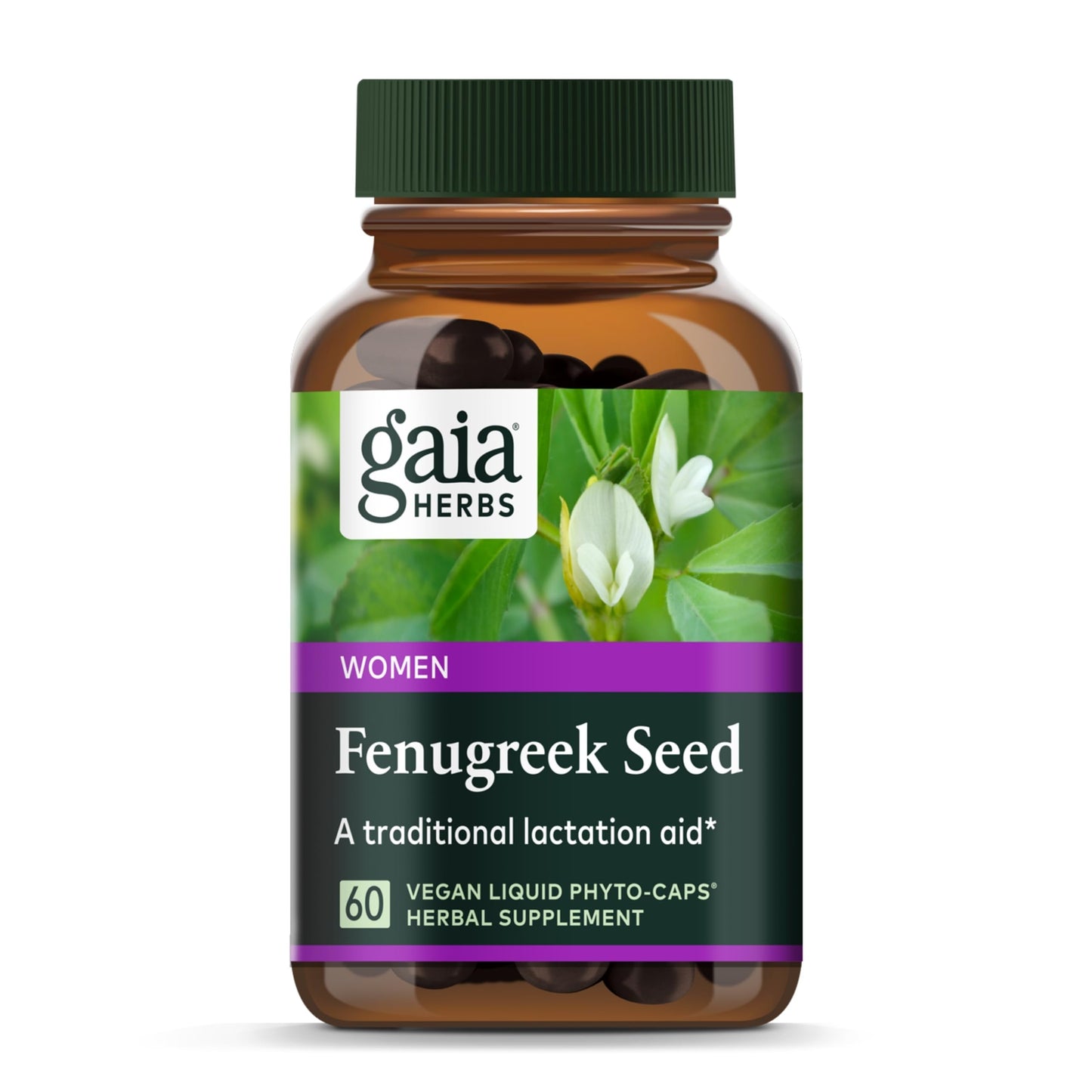 Gaia Herbs Fenugreek Seed – Supports Lactation & Breast Milk Production | 60 Vegan Capsules