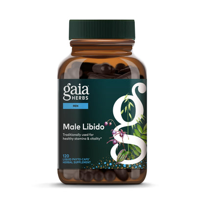 Gaia Herbs Male Libido - Herbal Vitality Support with Saw Palmetto, Horny Goat Weed & Oats | 120 Vegan Liquid Phyto-Capsules