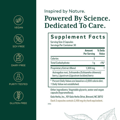GAIA HERBS PRO 3-in-1 Immune Formula - Stress & Immune Support - 60 Liquid Phyto-Caps