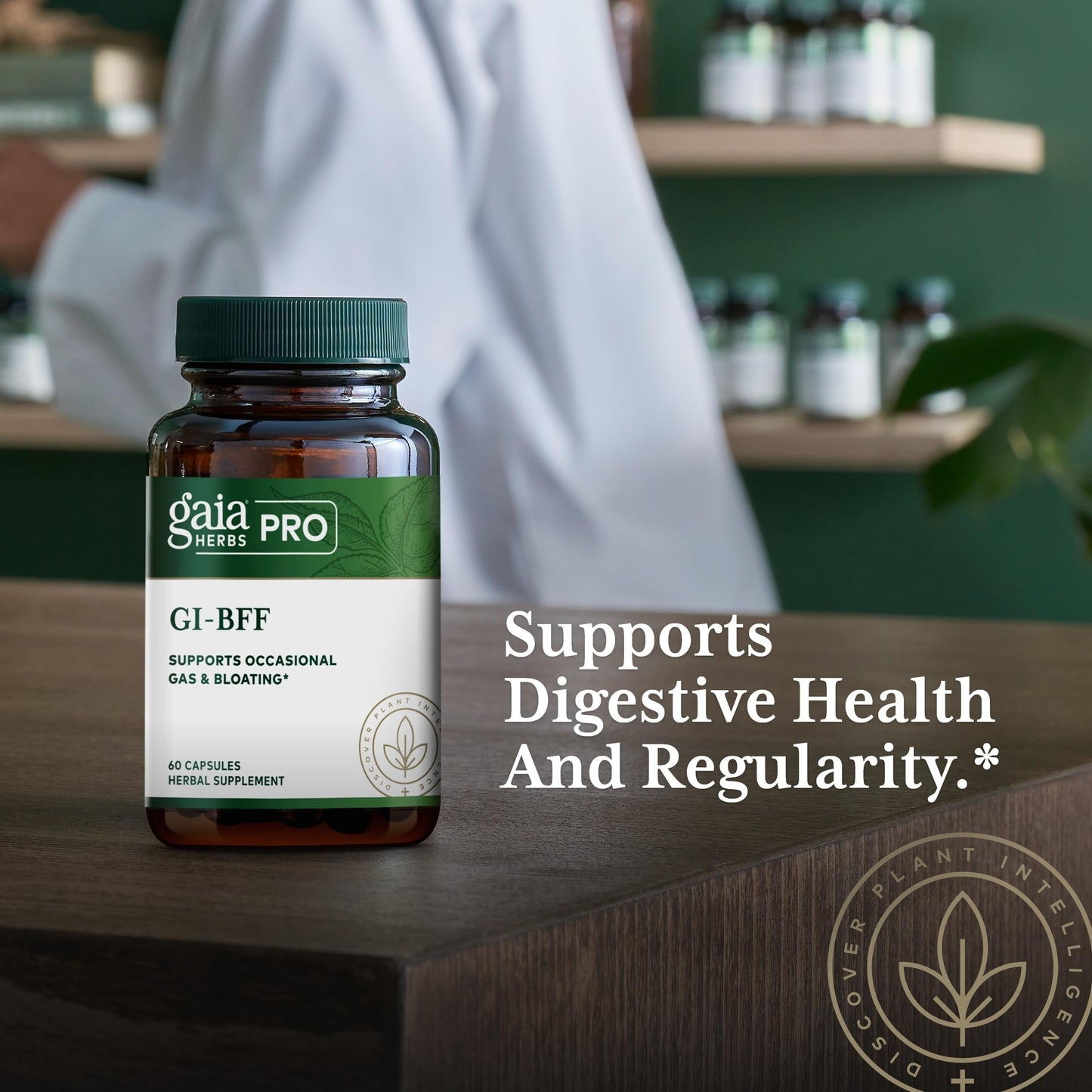GAIA Herbs PRO GI-BFF Digestive Health | Benegut, Organic Fennel & Cinnamon Bark - 60 Caps