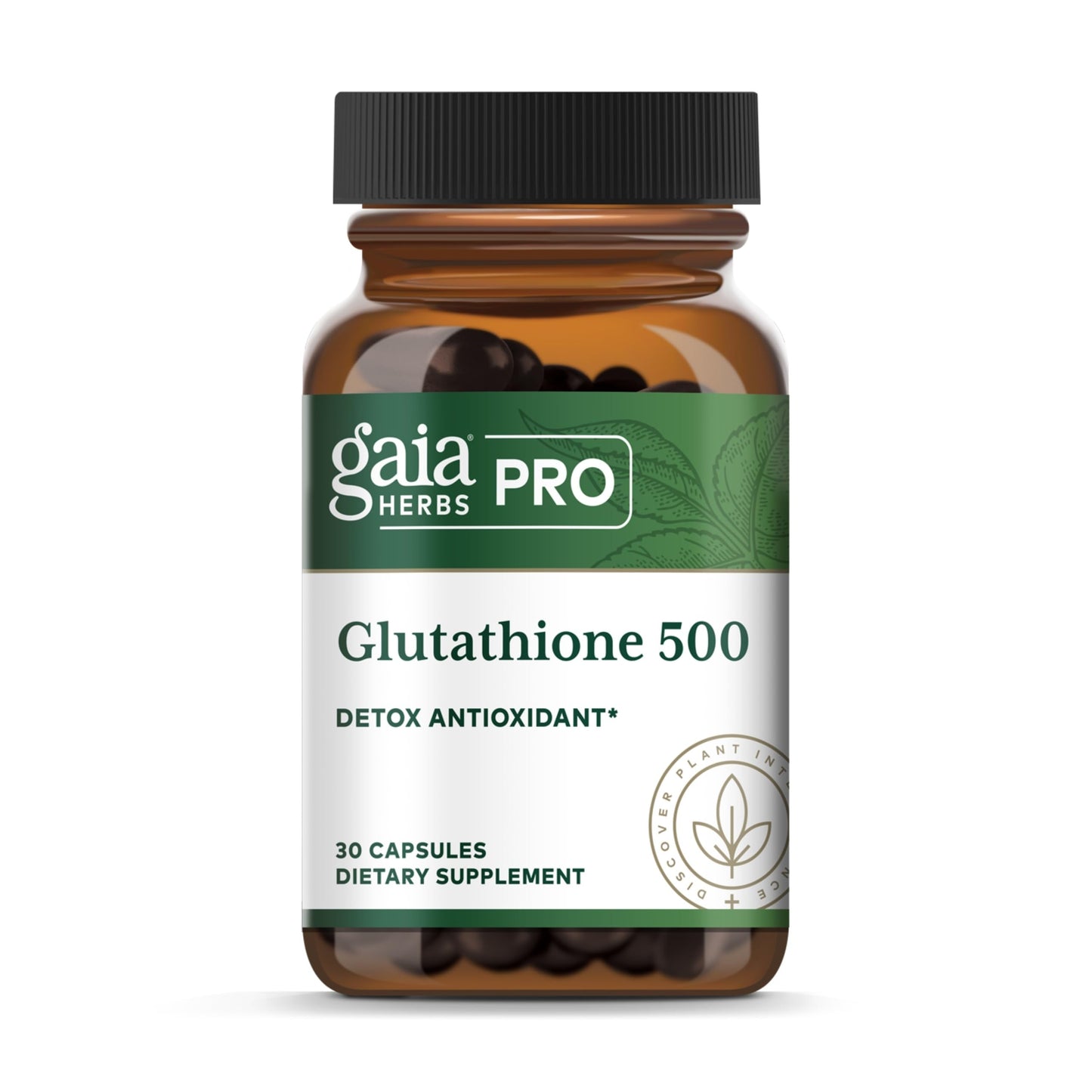 GAIA HERBS PRO Glutathione 500 - Antioxidant Support | 30 Servings | Vegan & Gluten-Free