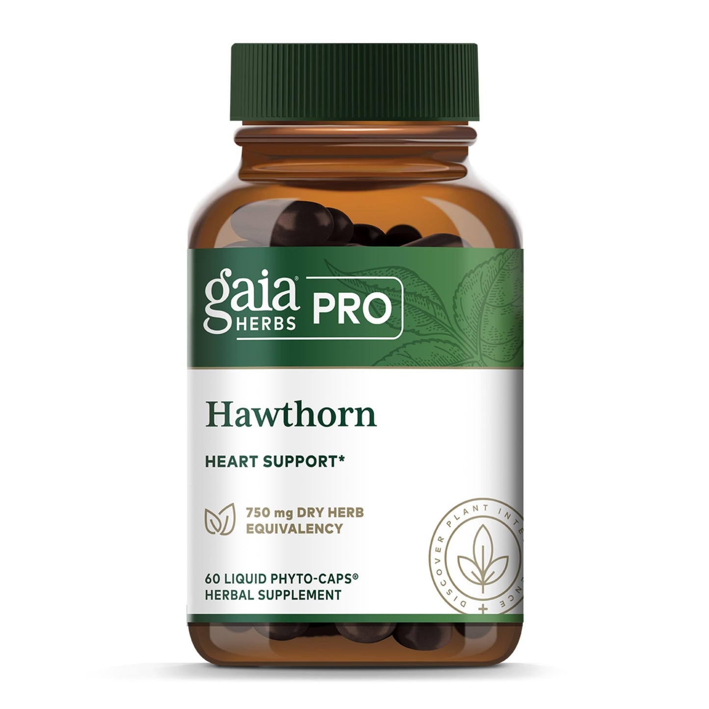 GAIA HERBS PRO Hawthorn – Cardiovascular & Circulation Support – Organic Hawthorn Berry, 60 Liquid Phyto-Capsules