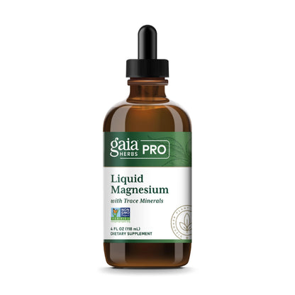 Gaia Herbs Pro Liquid Magnesium with Trace Minerals – Cellular Energy & DNA Support (4 fl oz, 48 Servings)