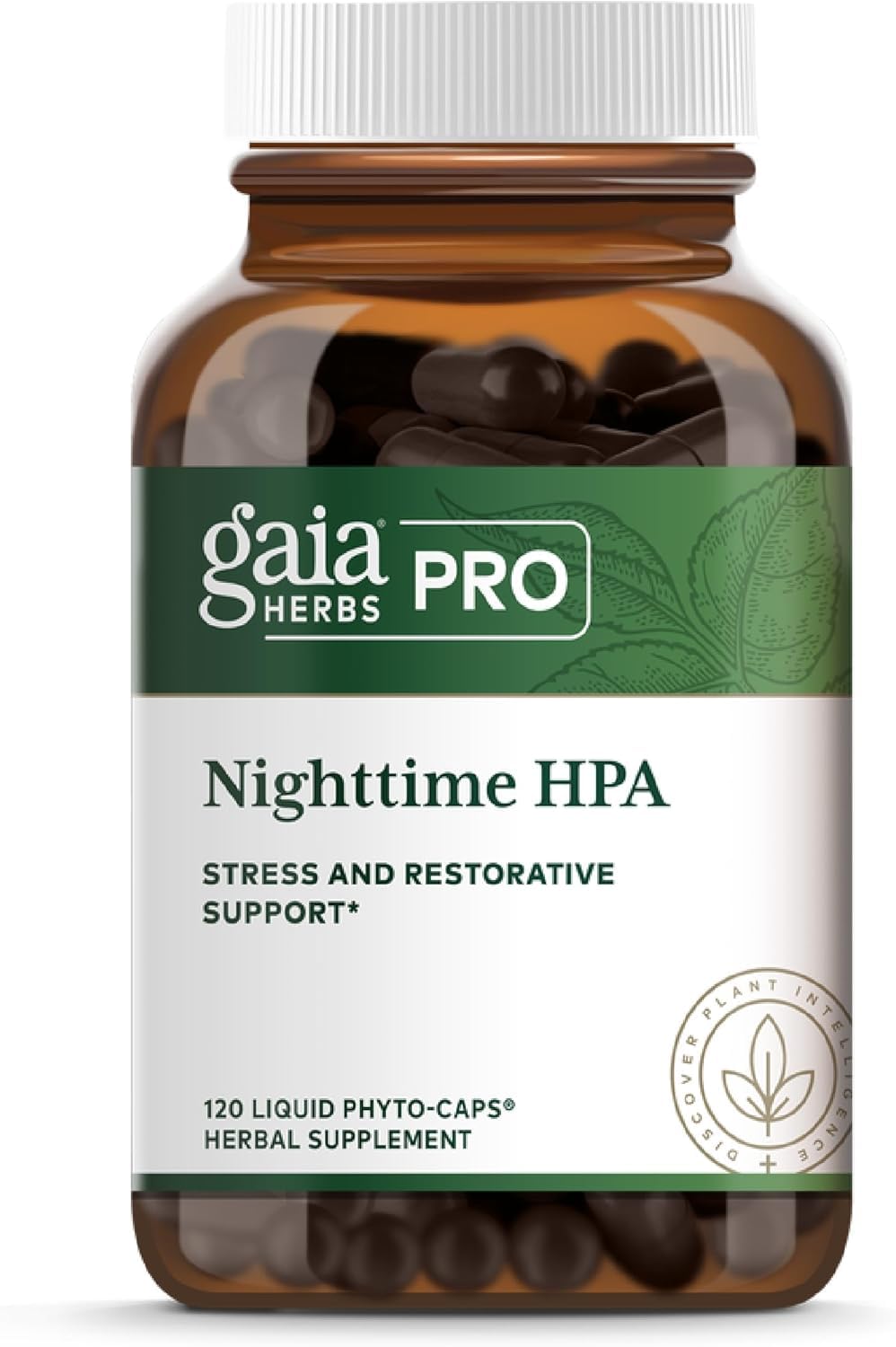 Gaia Herbs Pro Nighttime HPA - Restorative Sleep Support (120 Liquid Phyto-Caps)