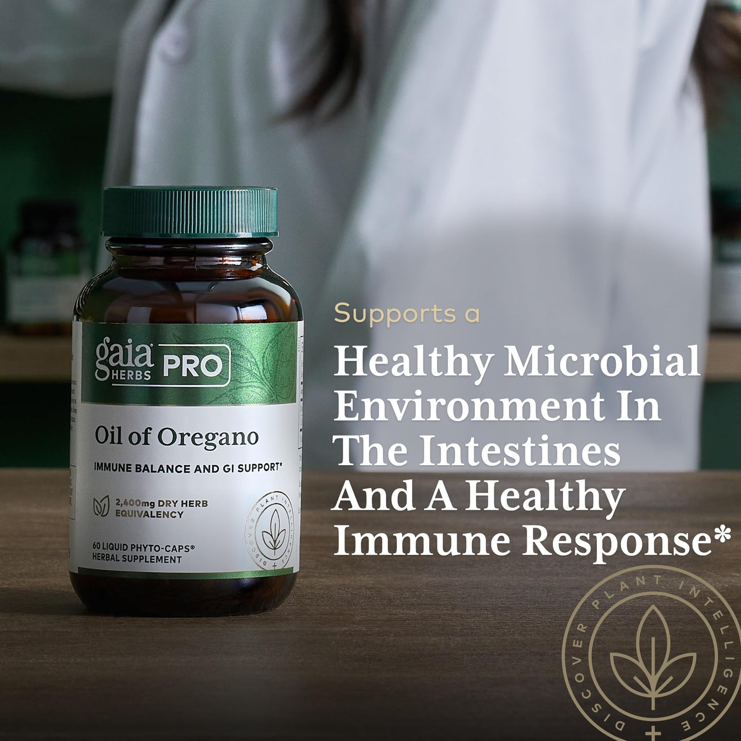 GAIA HERBS PRO Oil of Oregano – Immune Support & Gut Health, 60 Vegan Capsules