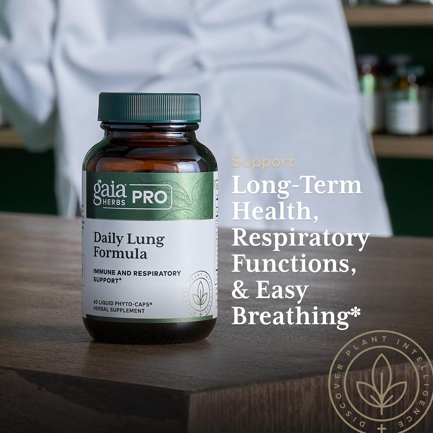 GAIA HERBS PRO Daily Lung Formula - Respiratory & Immune Support (60 Servings)