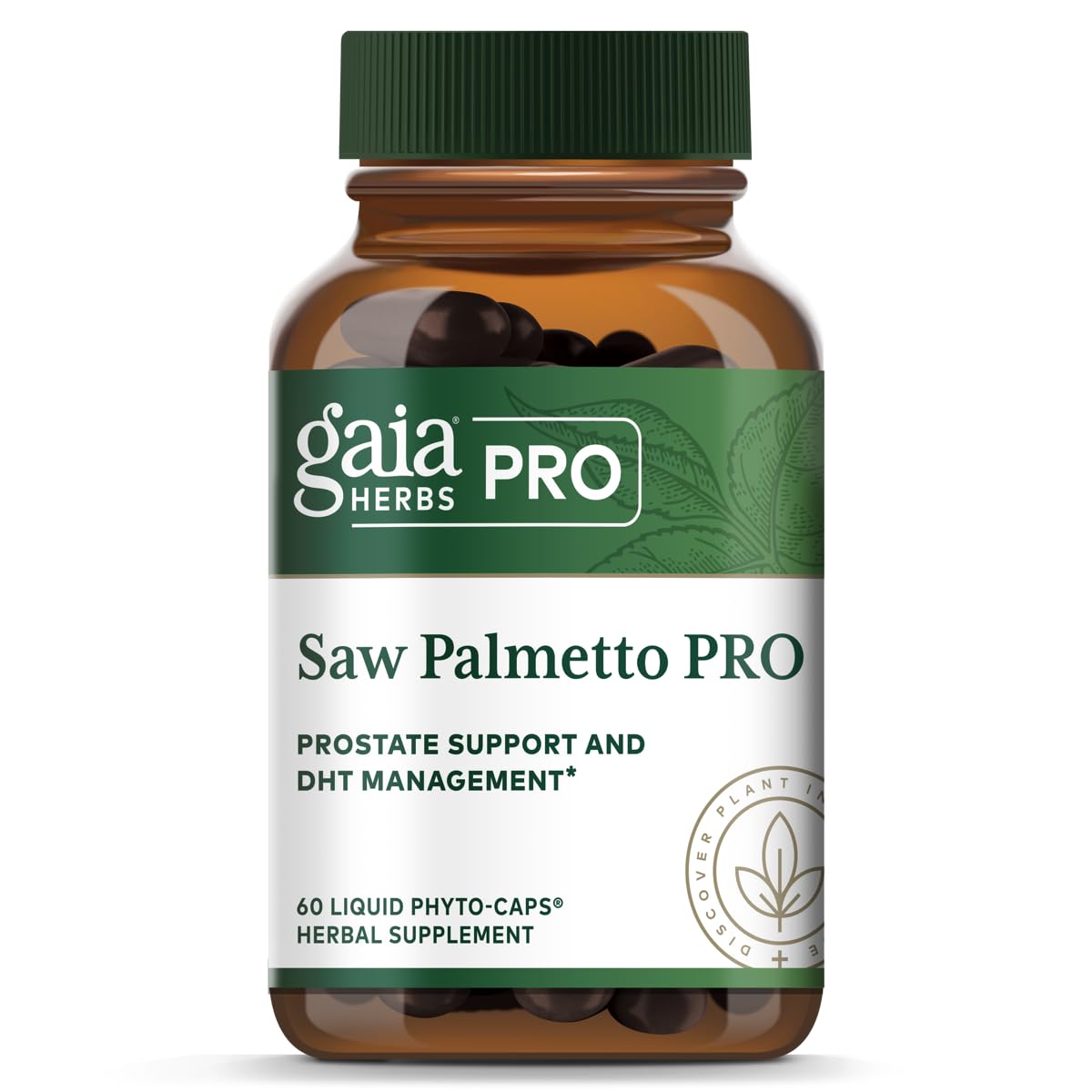 GAIA HERBS PRO Saw Palmetto PRO – Prostate Support, 60 Caps, Vegan