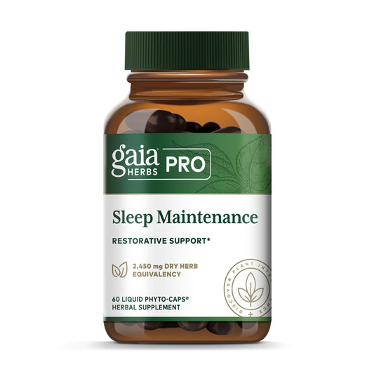 Gaia Herbs PRO Sleep Maintenance | Adrenal Health & Sleep Support (60 capsules)