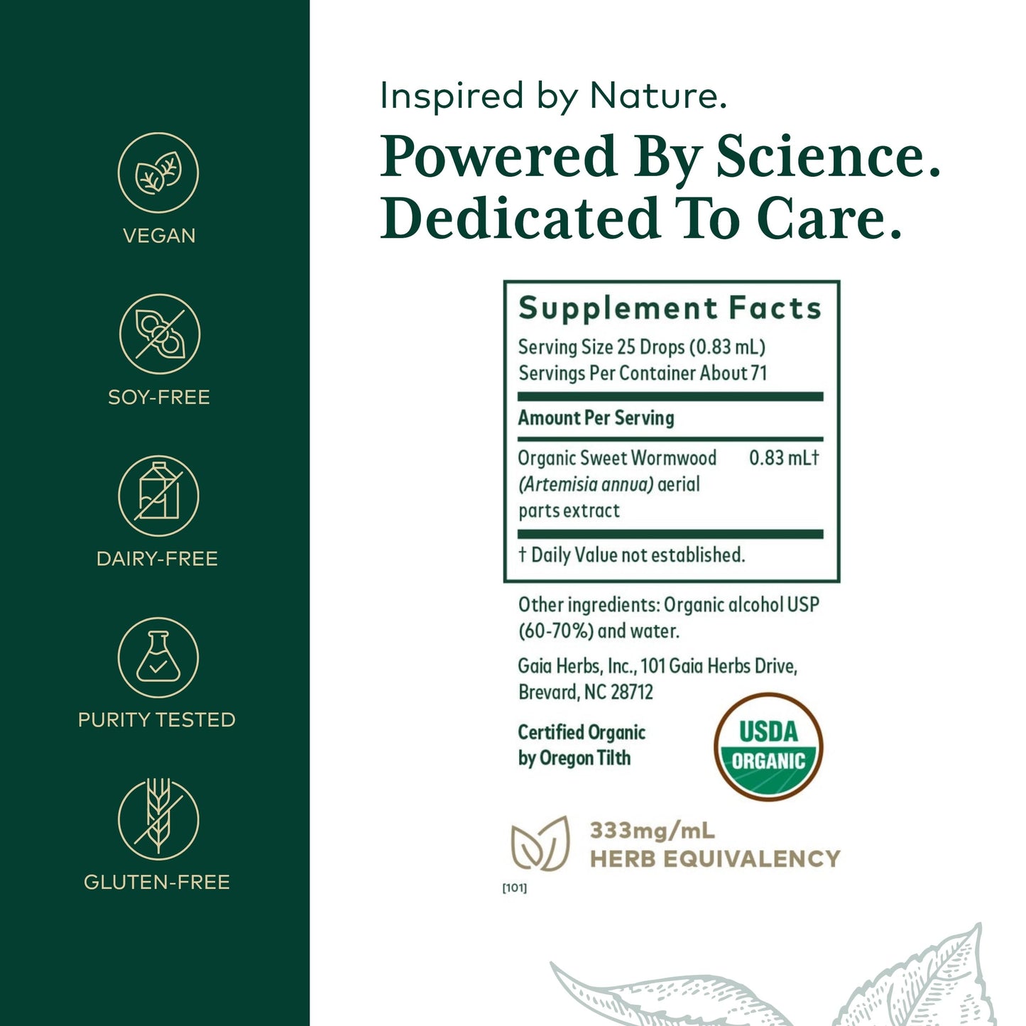 Gaia Herbs Pro Sweet Wormwood - Digestive Health & Elimination Support | 2 fl oz (71 Servings) - Vegan, Gluten-Free & Dairy-Free