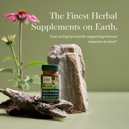 Gaia Herbs Quick Defense – Fast-Acting Immune Support (20 Vegan Liquid Phyt o-Capsules)