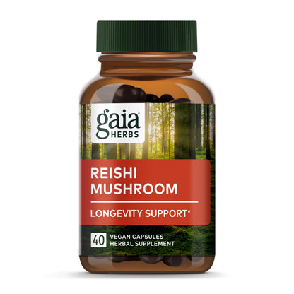 Gaia Herbs Reishi Mushroom: Immune & Heart Health | 40 Vegan Liquid Phyto-Capsules