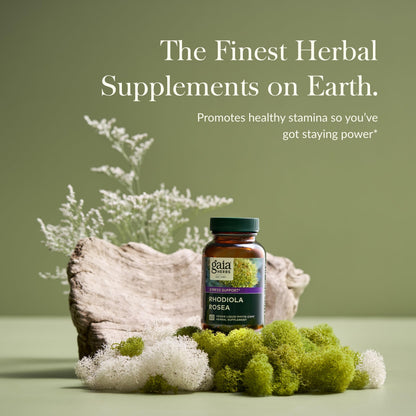 Gaia Herbs Rhodiola Rosea - Stress Support & Endurance | 60 Vegan Liquid Phyto-Capsules