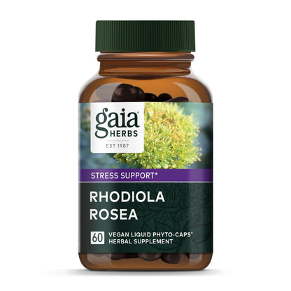 Gaia Herbs Rhodiola Rosea - Stress Support & Endurance | 60 Vegan Liquid Phyto-Capsules