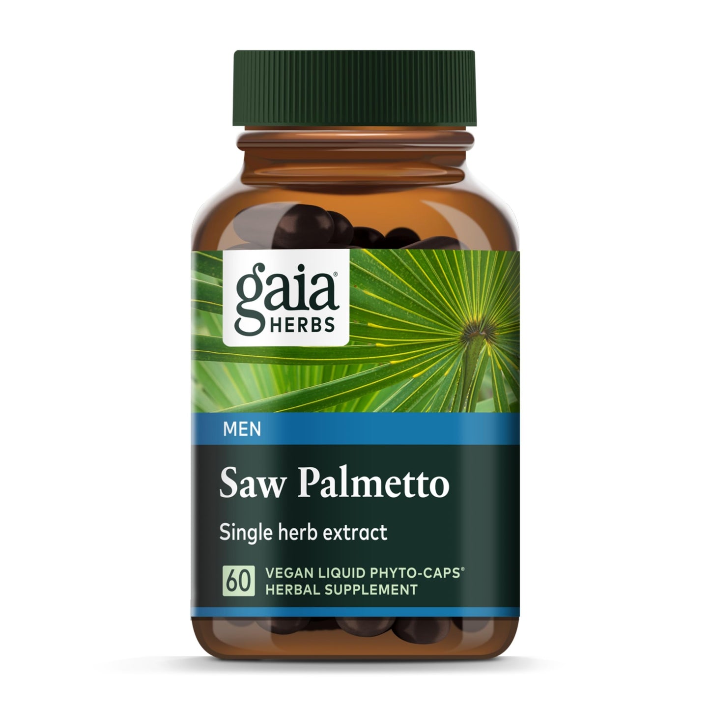Gaia Herbs Saw Palmetto - Prostate Health Support for Men | 60 Vegan Liquid Phyto-Capsules (30-Day Supply)