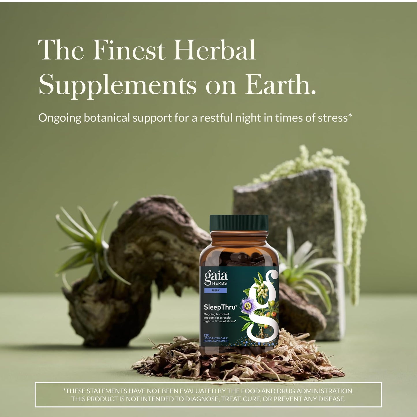 Gaia Herbs SleepThru – Sleep Support with Ashwagandha, Magnolia Bark, Passionflower & Jujube Date | 120 Vegan Liquid Phyto-Caps (60 Servings)