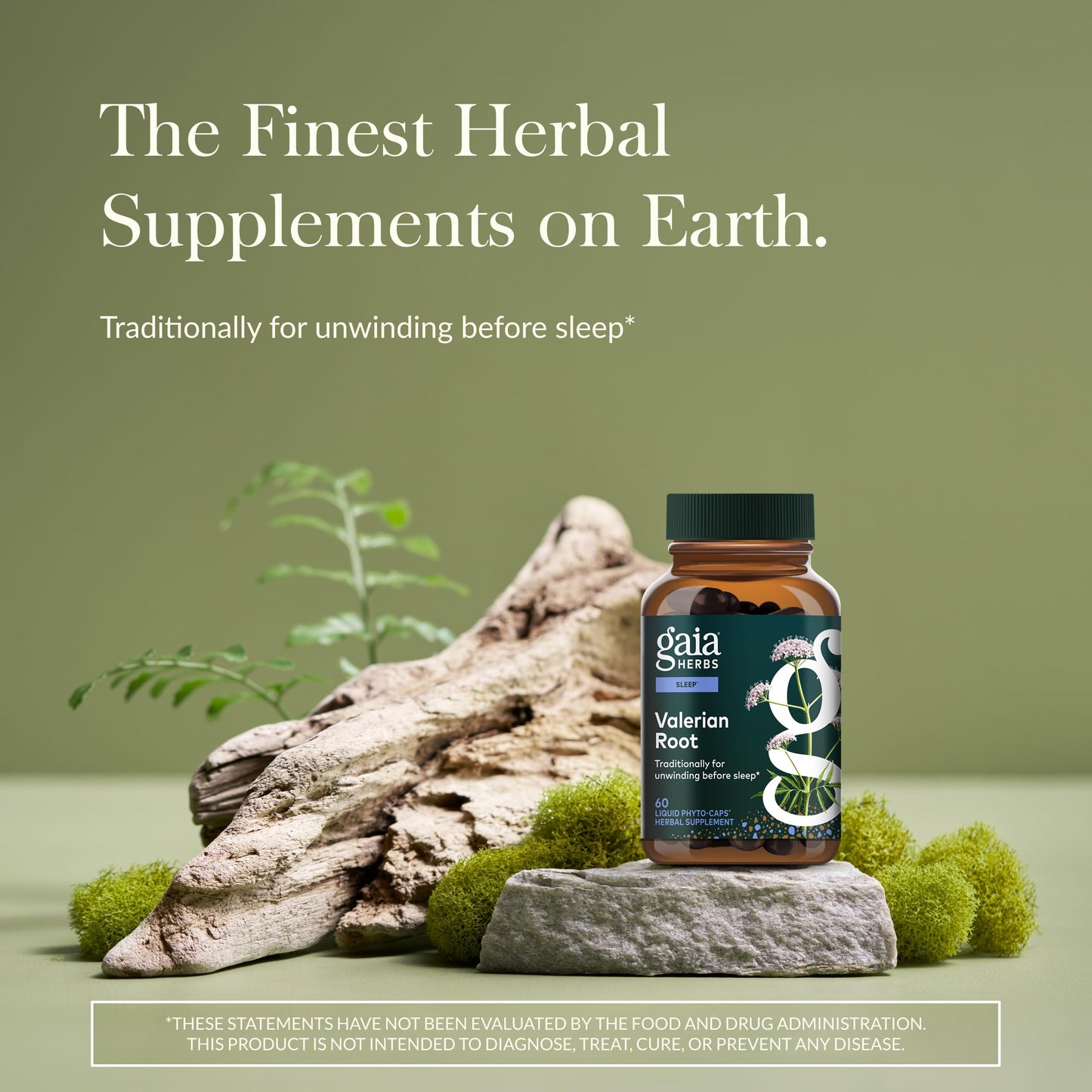 Gaia Herbs Valerian Root – Sleep Support & Calm | 60 Vegan Capsules