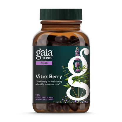 Gaia Herbs Vitex Berry - Hormone Balance Support for Women | 120 Vegan Liquid Phyto-Capsules