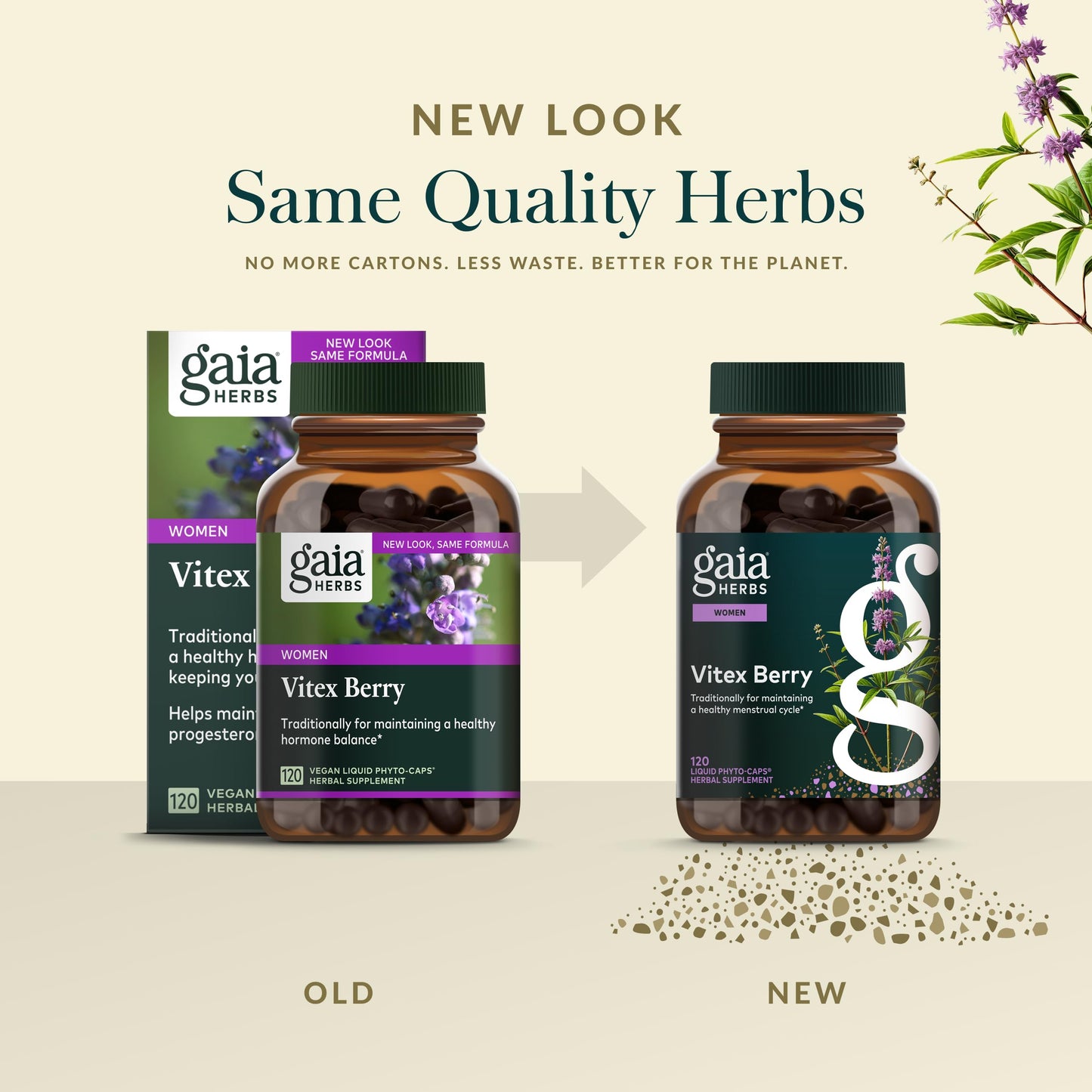 Gaia Herbs Vitex Berry - Hormone Balance Support for Women | 120 Vegan Liquid Phyto-Capsules