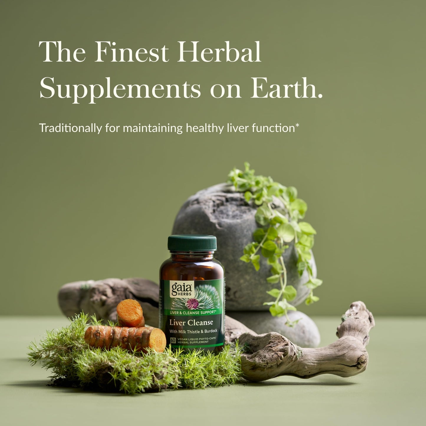 Gaia Herbs Liver Cleanse – Liver Health Support (Milk Thistle, Turmeric) – 60 Vegan Liquid Phyto-Caps