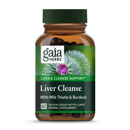 Gaia Herbs Liver Cleanse – Liver Health Support (Milk Thistle, Turmeric) – 60 Vegan Liquid Phyto-Caps